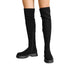Damen Overknee Stretch Stiefel mit Plateau-Blockabsatz – Herbststiefel